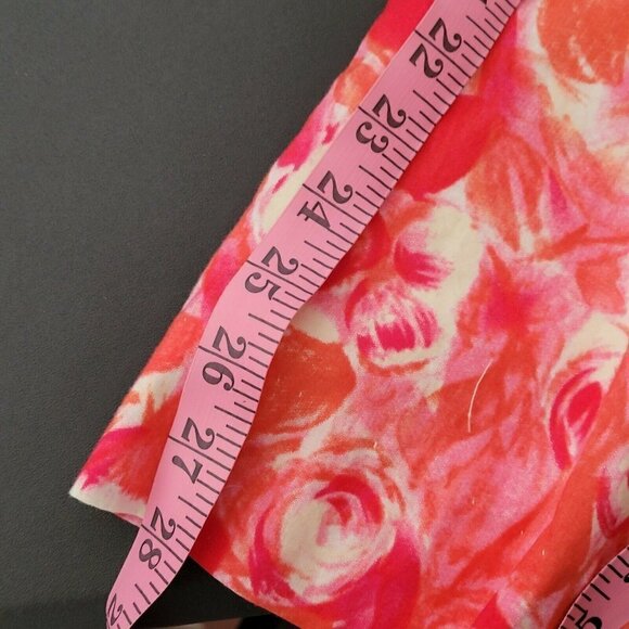 Garnet Hill Red & Pink Spring Floral Cotton Fit & Flare Dress Size 10 Petite - Picture 11 of 12